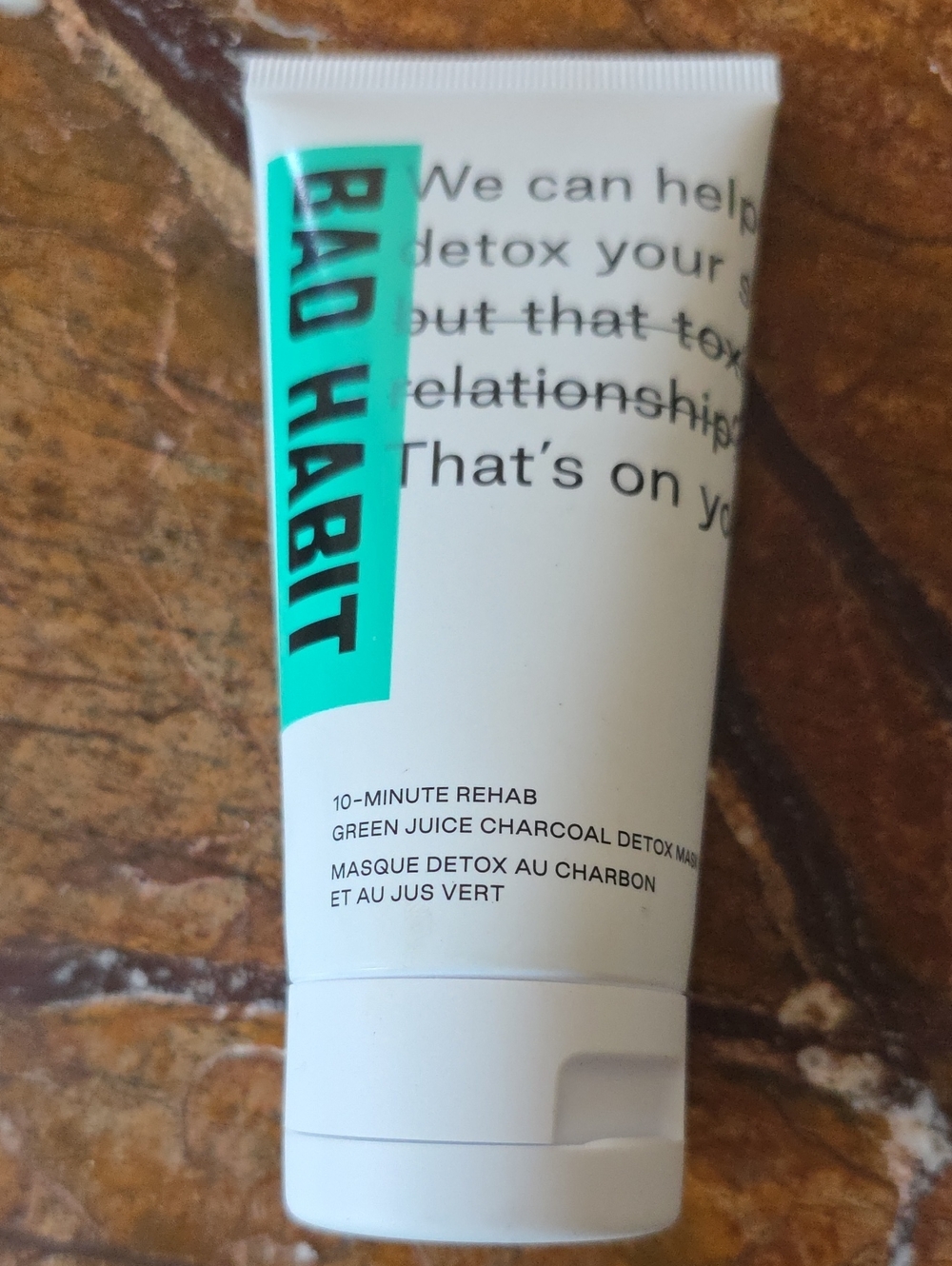 Bad Habit White Tube with Teal Logo Detox Mask